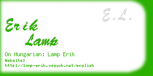 erik lamp business card
